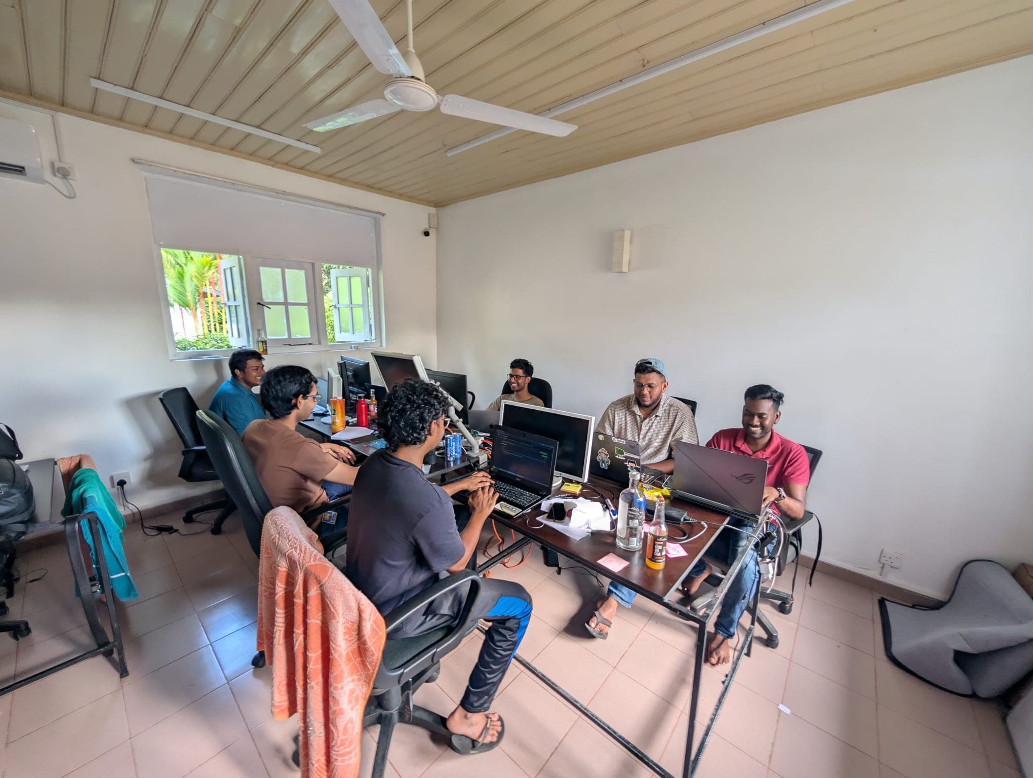 One of the teams at the OceanHackathon Galle Sri Lanka